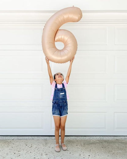 Light Brown Number Balloon | 40-Inch Tan 0 Balloon for Birthday Decorations & Party Supplies