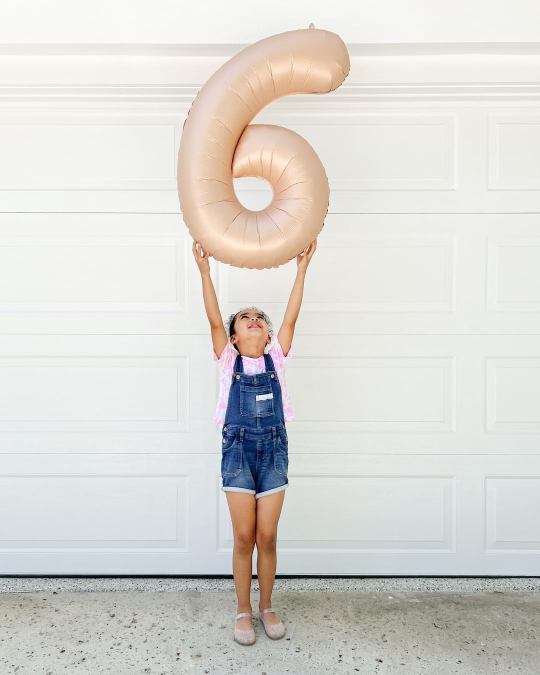 Balloon 7 - Light Brown 40 Inch Number Balloon | Beige Birthday Decoration for Kids & Adults