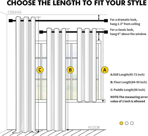 MIULEE Yellow Blackout Curtains - Bedroom Window Treatment Curtains Thermal Insulated Room Darkening Drapes for Living Room Kitchen Grommet Light Blocking Drapery, 40 x 45 Inches Long, 2 Panels