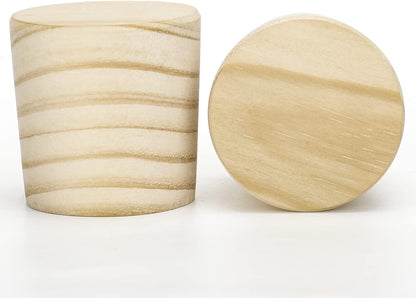 Weysat 2 Pcs Wine Barrel Cork Plug Stopper 2 Inch Whiskey Barrel Bung Hole Plug Oak Wood for Whiskey Beer Bottle Crafts