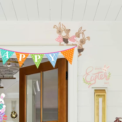 Party Wreath Rabbit Decoration - Charming Easter Rabbit Ornament for Home Decor | Perfect for Parties & Gatherings