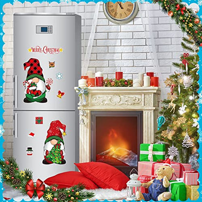 Christmas Gnome Refrigerator Magnet Set - 9 Holiday Kitchen Decor