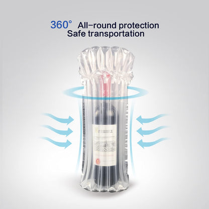 Wine Bottle Protector Bags Luggage for Airplane Travel 18 Pack Inflatable Liquor Bottle Shipper Wine Shipping Packaging Sleeve Bubble Cushion Wrap for Packing Alcohol Whiskey Beer Glass, 70μm