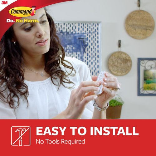 Command Medium Utility Hooks - Damage-Free Hanging Solution | 20 Hooks & 24 Adhesive Strips, Holds Up to 3 lb