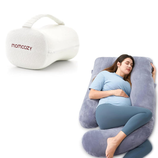 Momcozy Pregnancy Pillow - Comfortable Knee Support for Side Sleepers | Ideal for Expecting Mothers