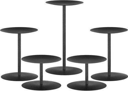 Smtyle Candle Holders - Matte Black Pillar Candle Holders for Elegant Indoor Christmas Decor