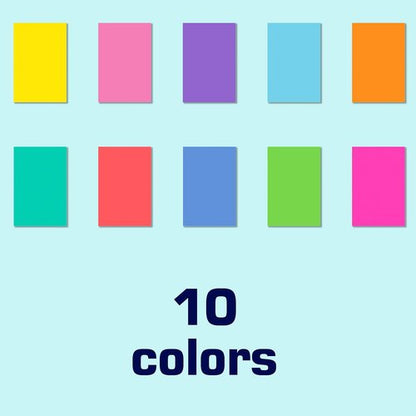 Colored Labels Stickers - 3" x 2" Large Adhesive Moving Labels | 200 Pack in 10 Vibrant Colors