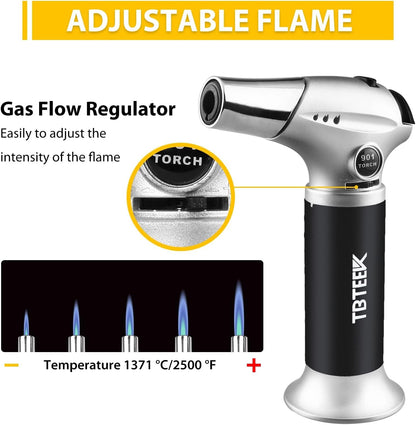 TBTEEK Cooking Torch - Versatile Kitchen Lighter with Butane Fuel for BBQ, Baking & Soldering (1 Can)