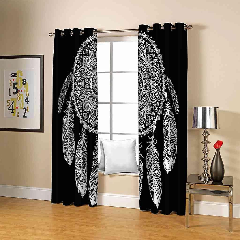 Skiennix Printed Blackout Curtains - Colorful Dream Catcher Art | Thermal Insulated Drapes, 2 Panel Set (46'' x 54'', 92'' x 54'')