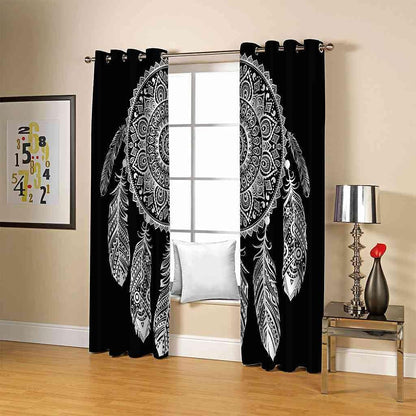 Skiennix Printed Blackout Curtains - Colorful Dream Catcher Art | Thermal Insulated Drapes, 2 Panel Set (46'' x 54'', 92'' x 54'')