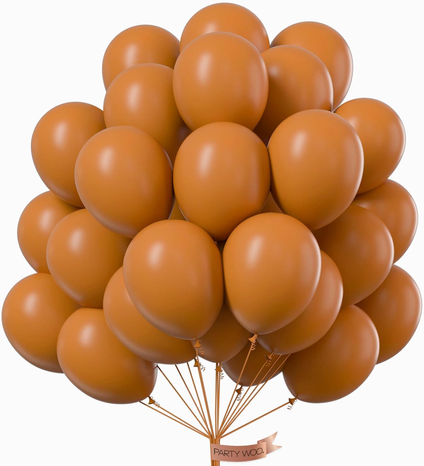 PartyWoo Light Brown Balloons - 50 Pcs 12 Inch Caramel Tan Boho Decor for Graduation & Baby Showers