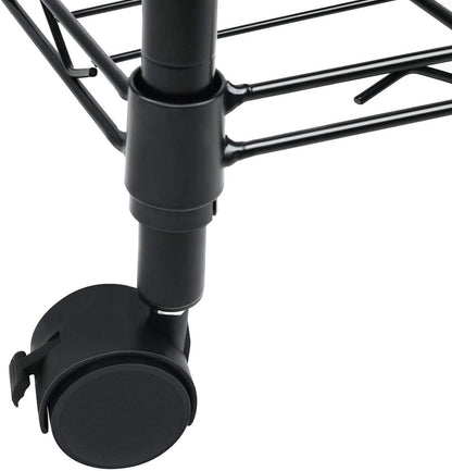 Simple Deluxe Heavy Duty 5-Shelf Storage Shelving Unit - 1250lbs Capacity | 29.92" D x 13.98" W x 61.09" H, Black