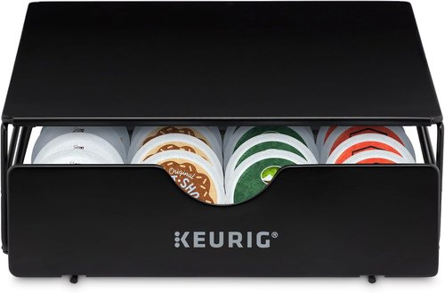 Keurig Coffee Pod Storage Drawer - Holds 24 K-Cup Pods | Slim Design, Black, 9.2 x 3.3 x 12.2 Inches