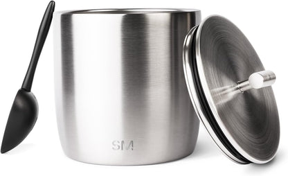 Simple Modern Vacuum Insulated Ice Bucket with Lid and Scoop | For Cocktail, Champagne, Wine, Beer, & Hosting | Stainless Steel 100oz Capacity for Large Parties | Rocks Collection | Simple Stainless