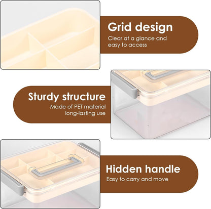 Regine Switzerland Medicine Organizer - Durable Plastic First Aid Storage Box with Handle | Transparent Design