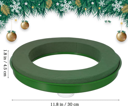 Skiennix Suction Cup Floral Foam Ring - 11.8-Inch Pre-Soaked Base for Fresh Flower Arrangements | Green