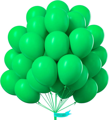 PartyWoo Green Balloons - 50 Pcs 12 Inch Matte Latex Helium Balloons for Weddings & Celebrations