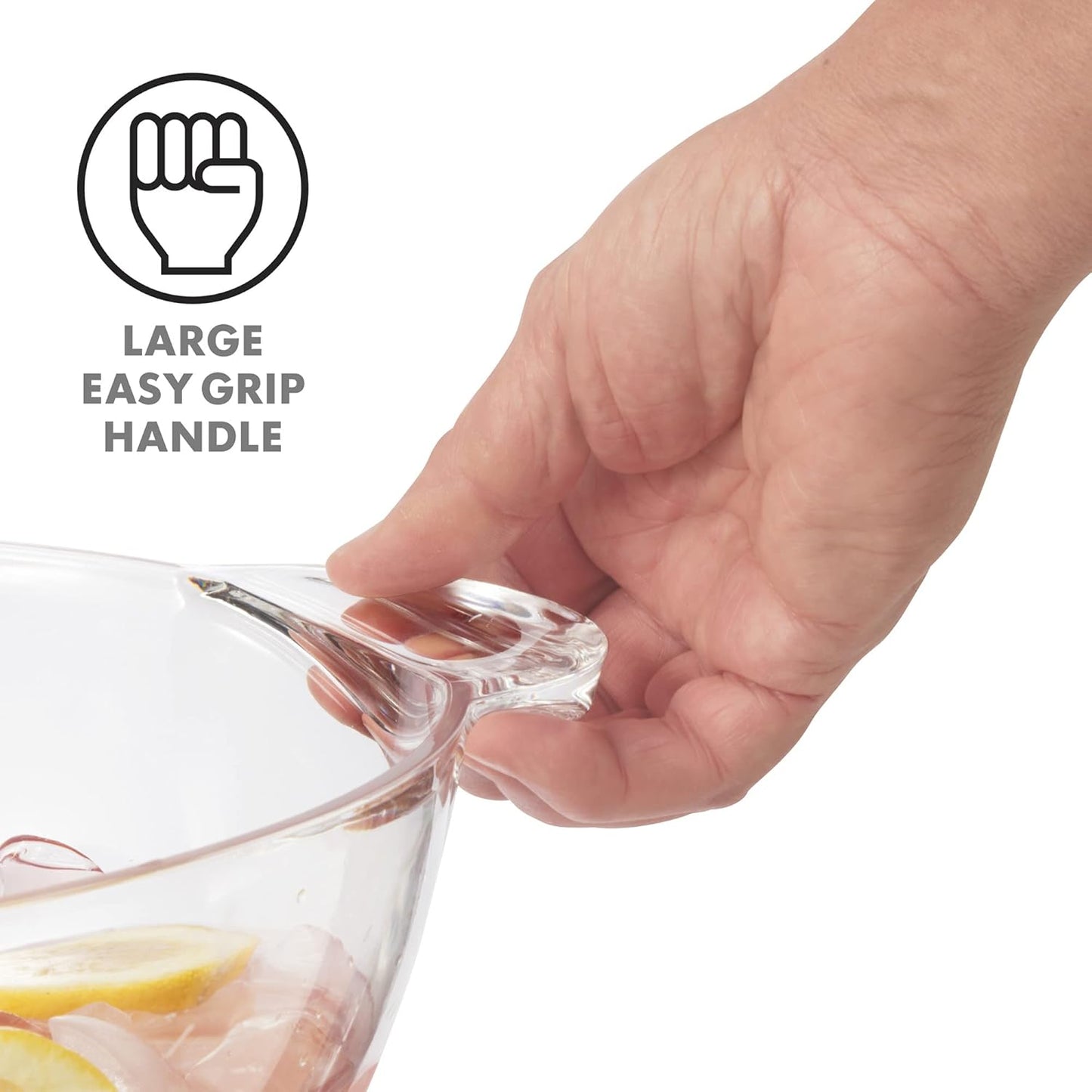 OGGI Acrylic Square Ice Bucket - Clear Beverage Cooler w/Handles, Wine Cooler, Beer Chiller, Ideal Drink Buckets for Parties, Use Ice Tub for Indoor or Outdoor Bars, 8˝ x 8˝