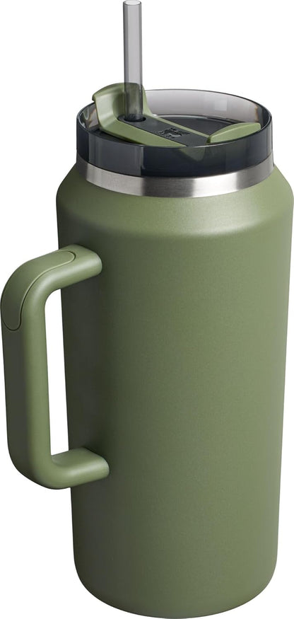 STANLEY Quencher H2.0 Tumbler - 64 oz Insulated Stainless Steel Cup with Handle & Straw | Dried Pine Color