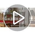 Christmas Tablecloth 70x70 Inch Round Poinsettia Gold Ribbon Red Variation