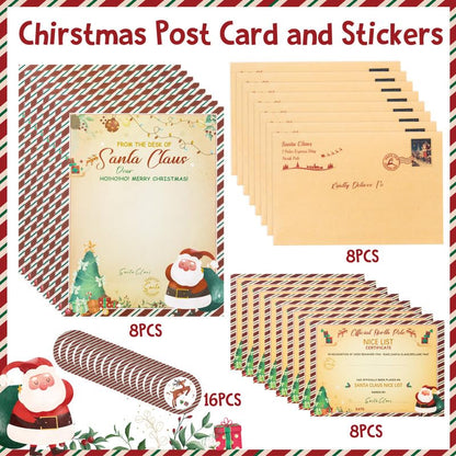 Haooryx Christmas Postcards Bulk Letter from Santa Claus Certificates 40Pcs
