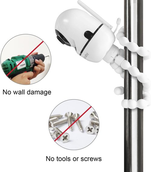 AISVAN Tripod Mount for HelloBaby & ANMEATE Baby Monitors - Flexible Camera Attachment Anywhere