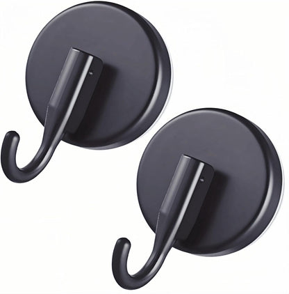 Skiennix Wreath Hanger Suction Hooks - 2 Pack Black Suction Cups for Glass & Metal | Versatile Wall Hooks for Towels & Holiday Decor