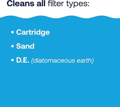 HTH 67071 Filter Cleaner for Swimming Pools - Effectively Removes Dirt, Oil & Grease for Clear Water