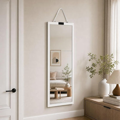 Foldable Full-Length Mirror 180cm - White, with 12" x 12" Variation Included