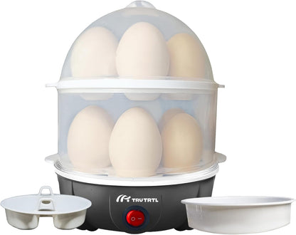 Royal Black 4-in-1 Electric Egg Cooker - Boils 14 Eggs, Poaches, Steams Vegetables & More