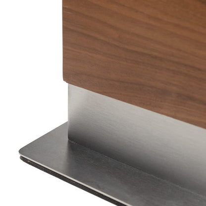 Coninx Magnetic Knife Holder with display stand, Double Sided Strong Magnetic Knife block for Kitchen counter top, Universal empty storage Organizer Block (Walnut Wood)