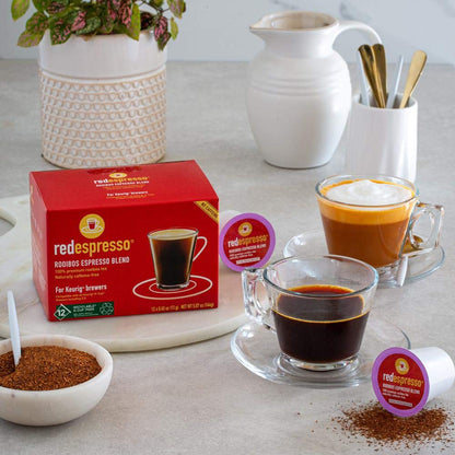 red espresso - Rooibos Tea K-Cups - Compatible With All Keurig Brewers - Natural, Antioxidant, Caffeine-Free, Pure Red Tea (12 K-Cups)