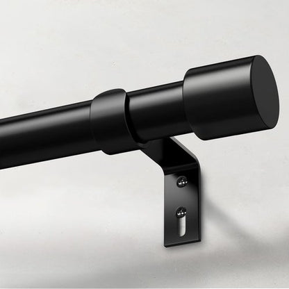 IFELS Heavy Duty Curtain Rods - Adjustable 66 to 120 Inch Black Drapery Rod for Indoor/Outdoor Use