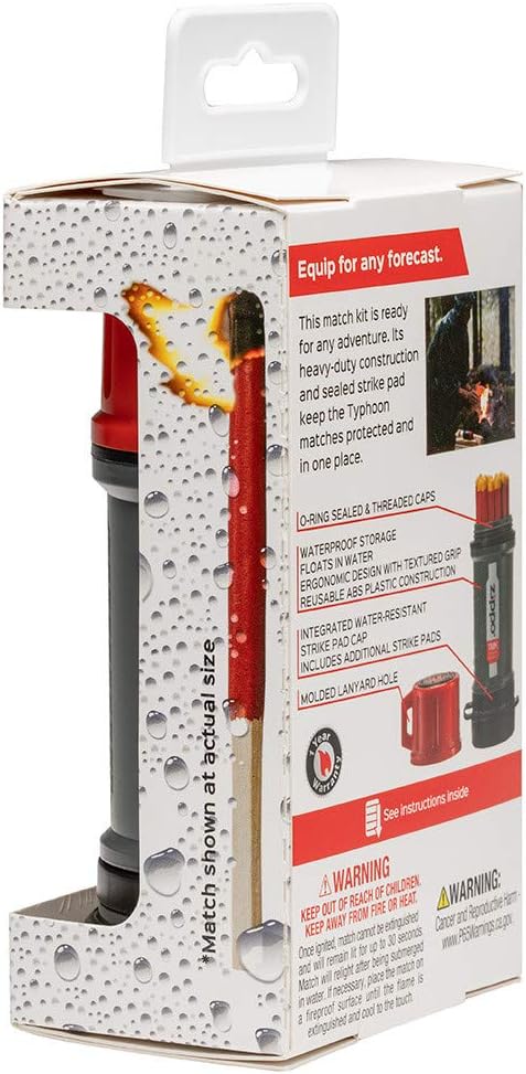 Zippo Typhoon Match Kit - Waterproof Firestarter for Outdoor Adventures | Compact & Reliable