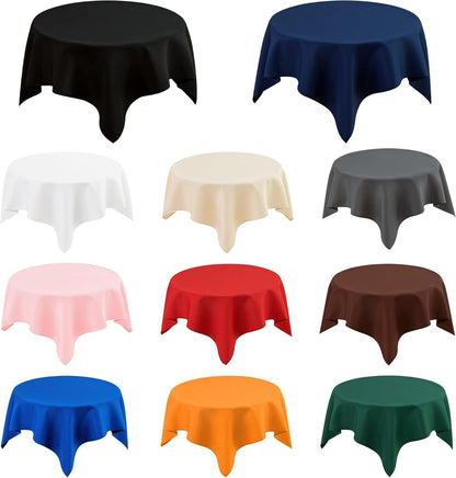 Skiennix Small Square Tablecloth - 36x36 Inch Beige Washable Polyester for Indoor/Outdoor Use
