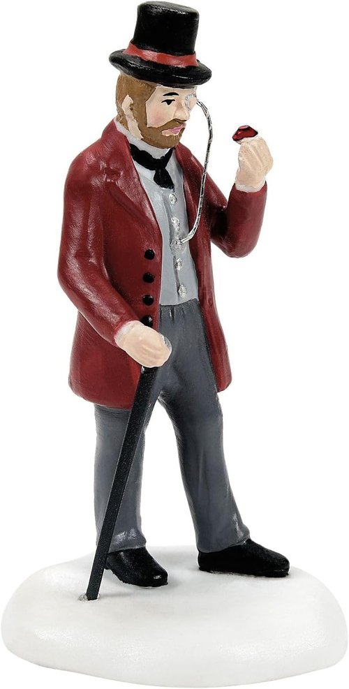 Department 56 Dickens Village 40th Anniversary Figurine - Handcrafted Porcelain Miniature Decor | 2.7 Inch