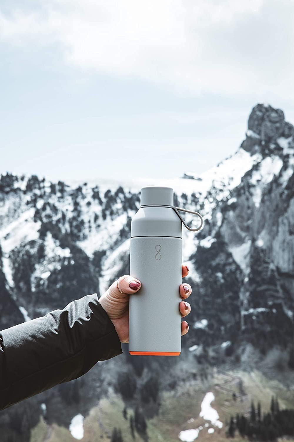 Ocean Bottle Original 17 oz - Stainless Steel Water Bottle | Reusable & Eco-Friendly Gift (Rock Grey)