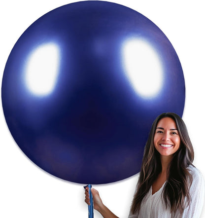 PartyWoo Navy Blue Balloons - 36 Inch Matte Helium Latex for Graduation, Weddings & Parties