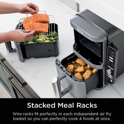 Ninja DoubleStack XL Air Fryer - 10 QT Smart Cook System with DoubleStack Technology | 6-in-1 Grey