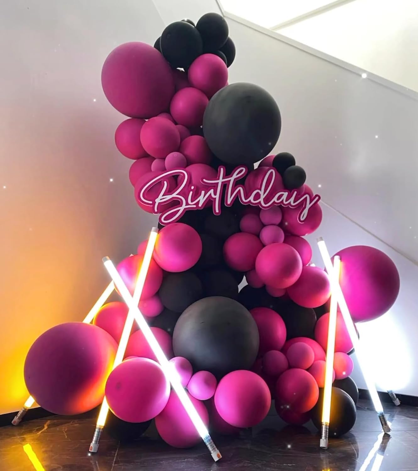 Awenztech Hot Pink Balloons - 12 Inch Latex Party Balloons | 50 Pack for Weddings & Birthdays