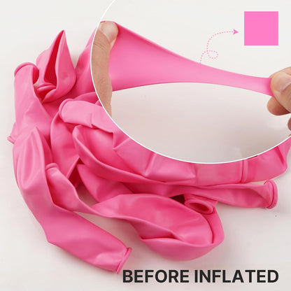 PartyWoo Pink Balloons - 100pcs 12 Inch Matte Pink Balloon Arch Kit for Baby Showers & Parties