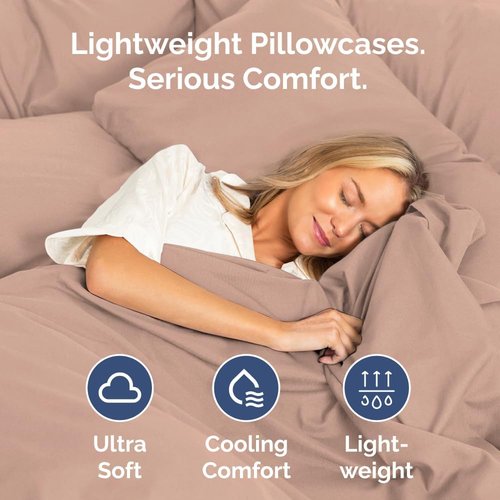 King Standard Pillow Cases - Soft Hotel Quality Covers for Comfy Bedding | Set of 4 - Mauve