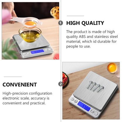 Skiennix High Precision Digital Kitchen Scale - Large LCD Display | Portable 5.11" x 4.13" x 0.59" for Baking & Cooking