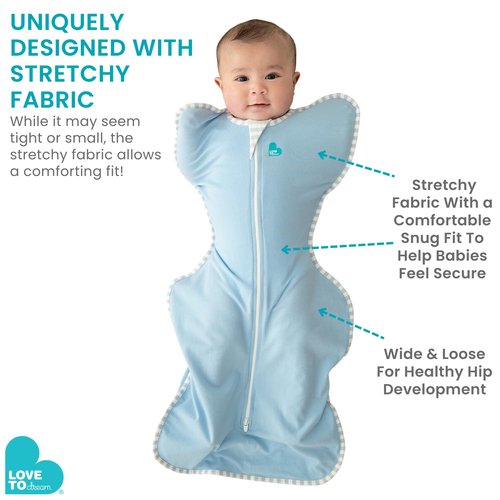 Love to Dream Swaddle UP Extra Warm 3.5 TOG, Dramatically Better Sleep, Allow Baby to Sleep in Preferred Arms Up Position for Self-Soothing, Snug Fit Calms Startle Reflex, White, Medium 13-19lbs