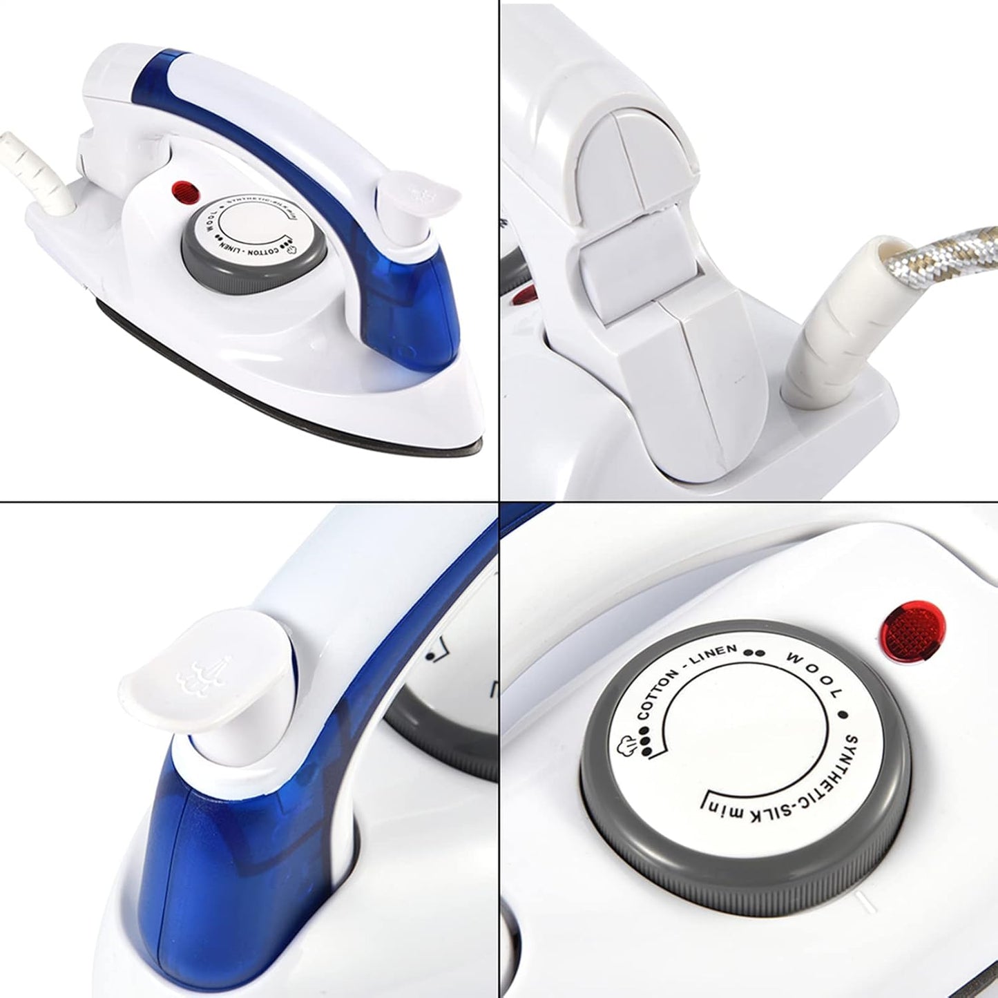 Skiennix Portable Mini Steam Iron - Handheld & Foldable with Temperature Control | Nonstick Sole Plate
