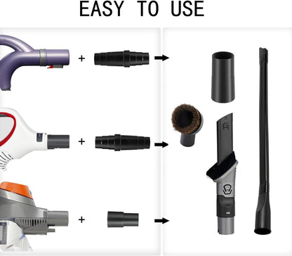 Shark Vacuum Cleaner Attachments - 6PCS 2-in-1 Crevice & Dusting Brush Set | Compatible with HV322, HV320, NV600