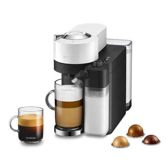 Nespresso Vertuo Lattissima Coffee & Espresso Maker by De'Longhi, Matte White and Glossy