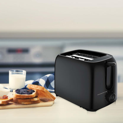 OVENTE Electric Toaster - 6-Shade Browning Selector, Compact Design, Removable Crumb Tray, 700W Power
