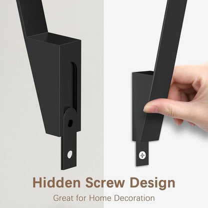 Kssvzz Metal Hat Racks - 5 Pack Heavy-Duty Wall Holder for Baseball Caps | Strong Adhesive, Black