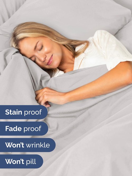 Extra Deep Cal King Sheet Set - 6 Piece Breathable and Cooling Sheets - Hotel Luxury Bedding for Women, Men, Kids & Teens - Easy Secure Fit - Soft and Wrinkle Free - Extra Deep Pockets - French Grey